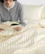 Timeless Stripe Double-Yarn Pima Cotton Sateen Bedding Set