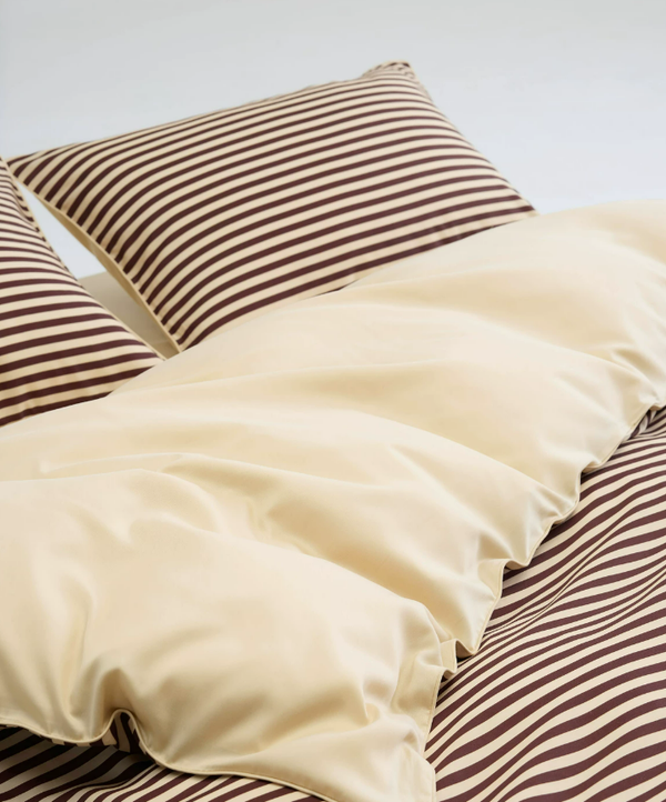 Soft Stripe Tencel Cotton Brushed Bedding Set