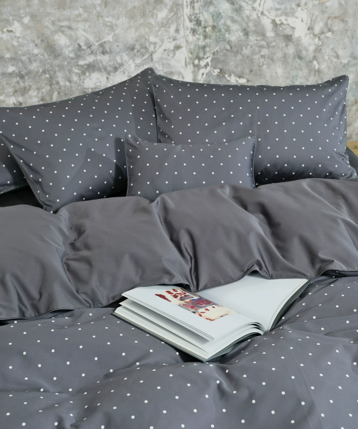 Polka Dot Haven Long-Staple Cotton Sateen Bedding Set