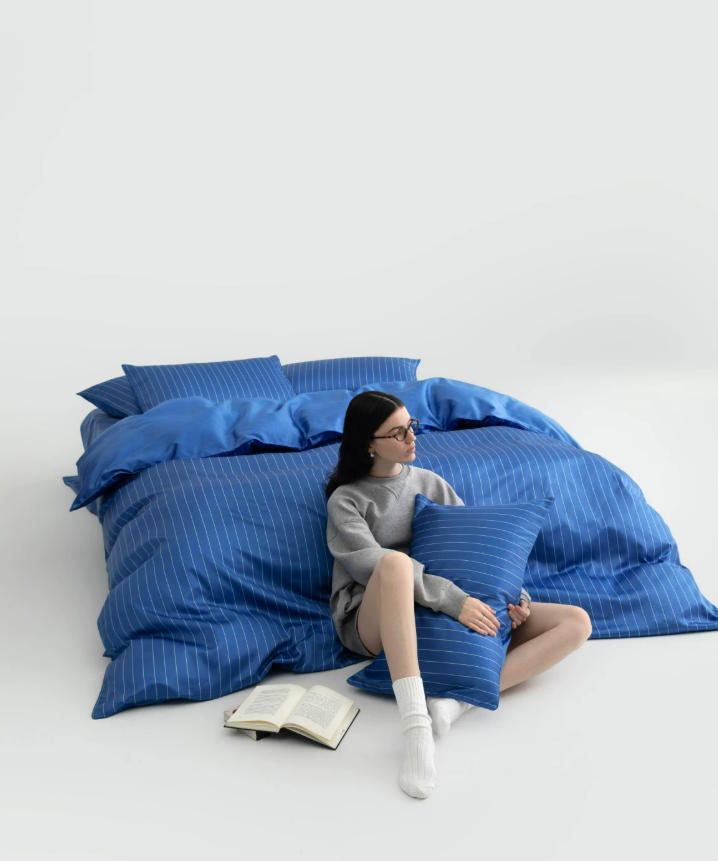 Timeless Stripe Double-Yarn Pima Cotton Sateen Bedding Set Secondary image