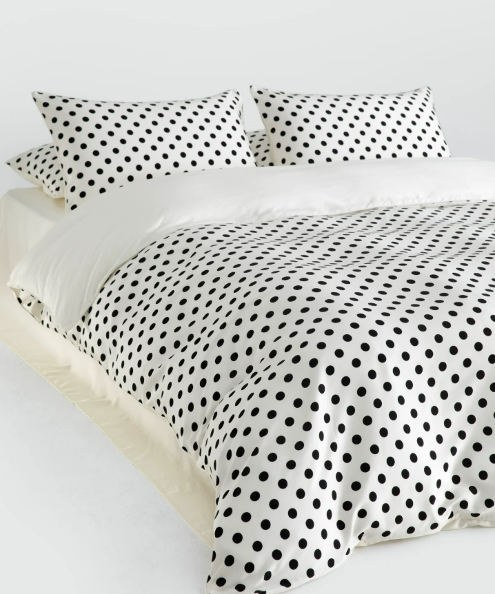 Polka Dot Tencel Cotton Sateen Bedding Set Secondary image