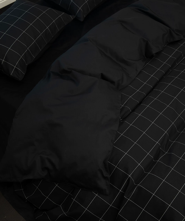 Soft Check Long-Staple Cotton Sateen Bedding Set