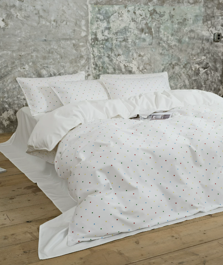 Polka Dot Haven Long-Staple Cotton Sateen Bedding Set