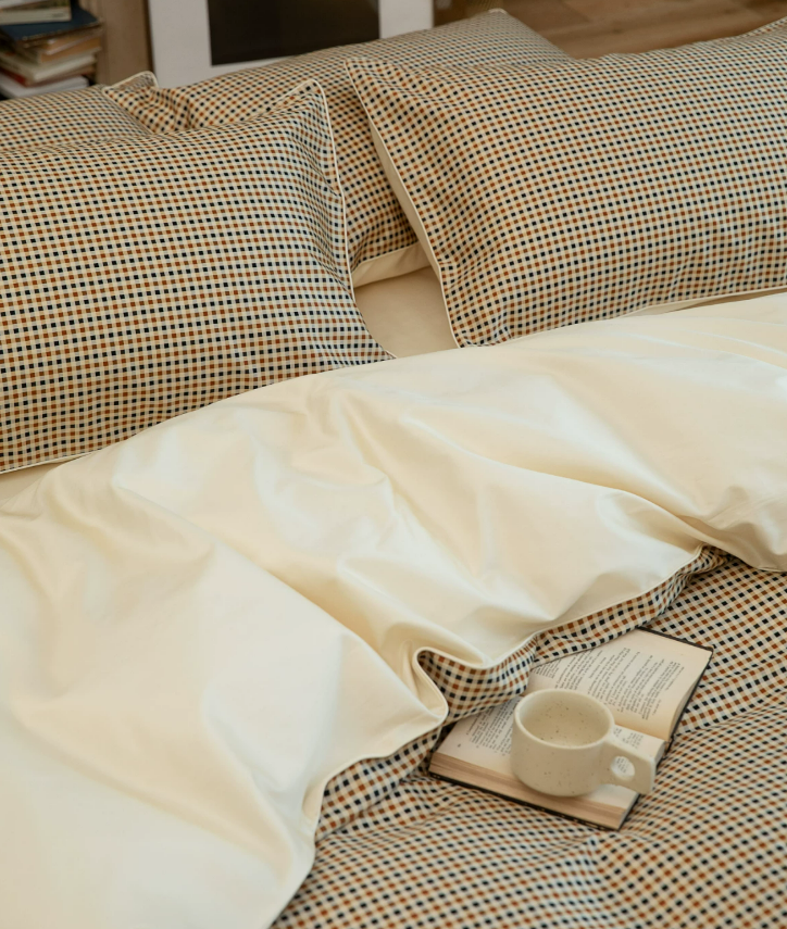 Heritage Check Double-Yarn Pima Cotton Bedding Set