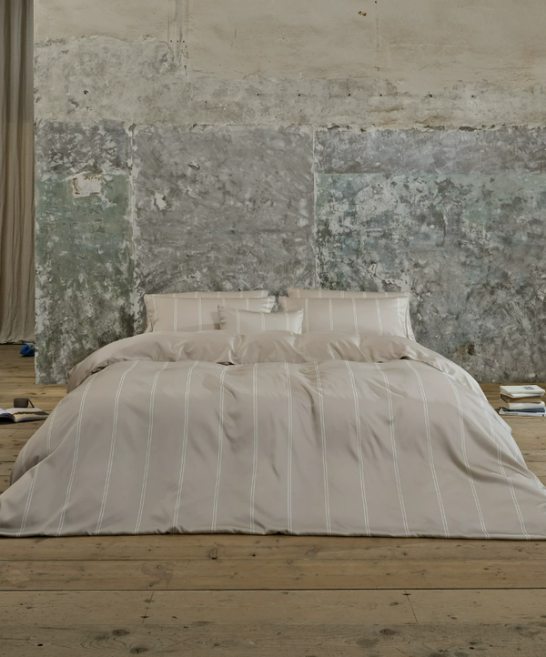 Double Stripe Tencel Cotton Summer Bedding Set