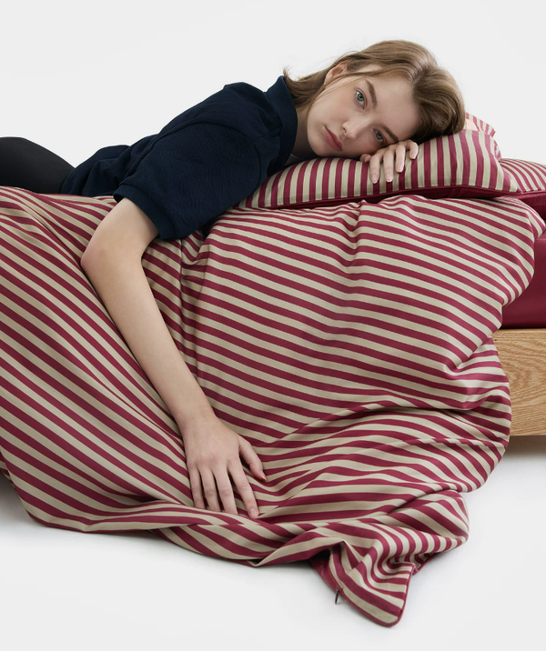 Soft Stripe Tencel Cotton Brushed Bedding Set