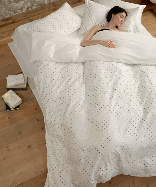 Polka Dot Luxe Double-Yarn Pima Cotton Bedding Set