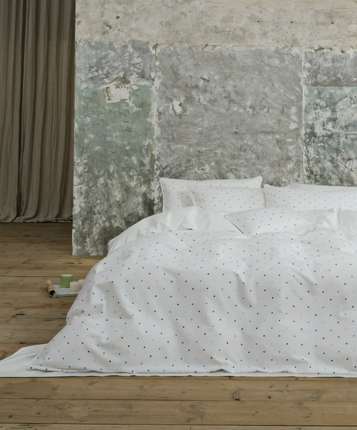 Polka Dot Haven Long-Staple Cotton Sateen Bedding Set