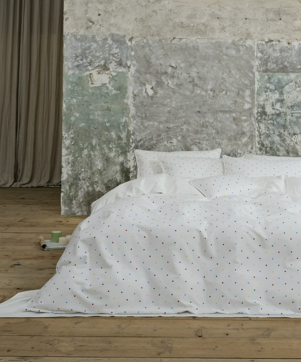 Polka Dot Haven Long-Staple Cotton Sateen Bedding Set