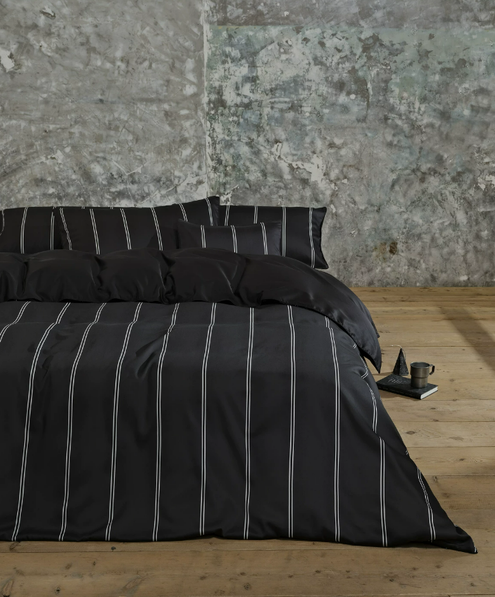 Double Stripe Tencel Cotton Summer Bedding Set