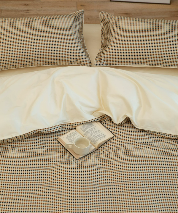 Heritage Check Double-Yarn Pima Cotton Bedding Set